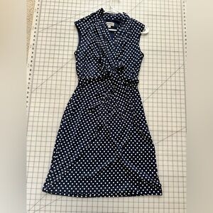 Shelby & Palmer Navy Polka Dot Midi Dress